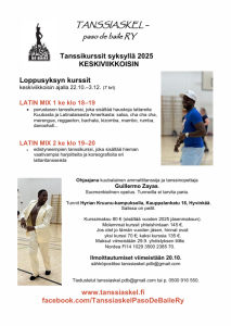 Loppusyksyn kurssimainos